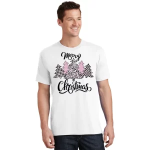 Merry Christmas Pretty And Pink T Shirt 1