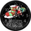 Merry Christmas Round Clock Wall Clock Silent Non Ticking Quality Quartz - Easy To Read For Home Office & School Decor Clock