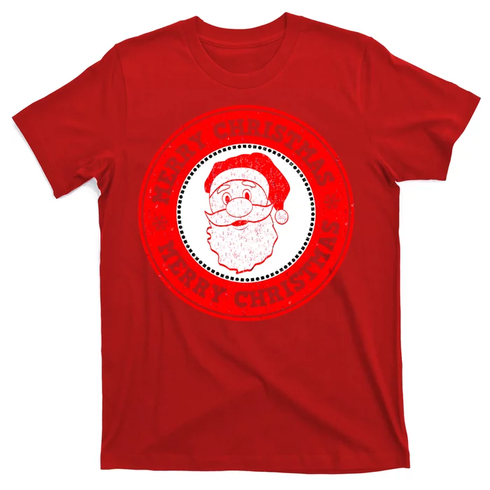 Merry-Christmas-Santa-Claus-Distressed-Stamp-Of-Approval-T-Shirt Merry Christmas Santa Claus Distressed Stamp Of Approval T-Shirt