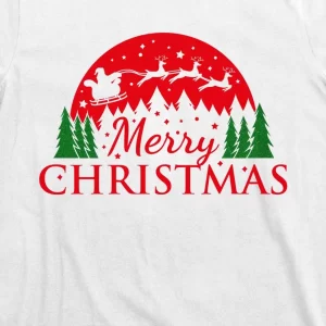 Merry Christmas Santa Reindeer Holiday Gift T Shirt 3