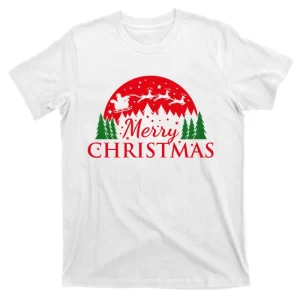 Merry Christmas Santa Reindeer Holiday Gift T-Shirt