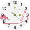 Merry Christmas Tree 0 Decorative Round Wall Clock 9.85 Inch Silent Clock For Living Room Kitchen Bedroom