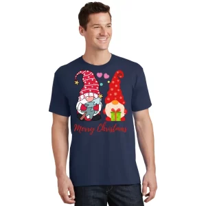 Merry Christmas Twin Gnome T Shirt 1