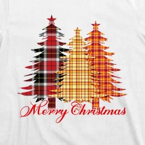 Merry Christmas Vintage Plaid Christmas T Shirt 3