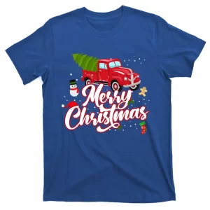 Merry Christmas With Truck Gift T-Shirt