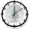 Merry Christmas Wood Wall Clock Fruit Merry Christmas Round Wall Clock Silent Non-Ticking 12x12in Wooden Clocks Decor For Home Living Room