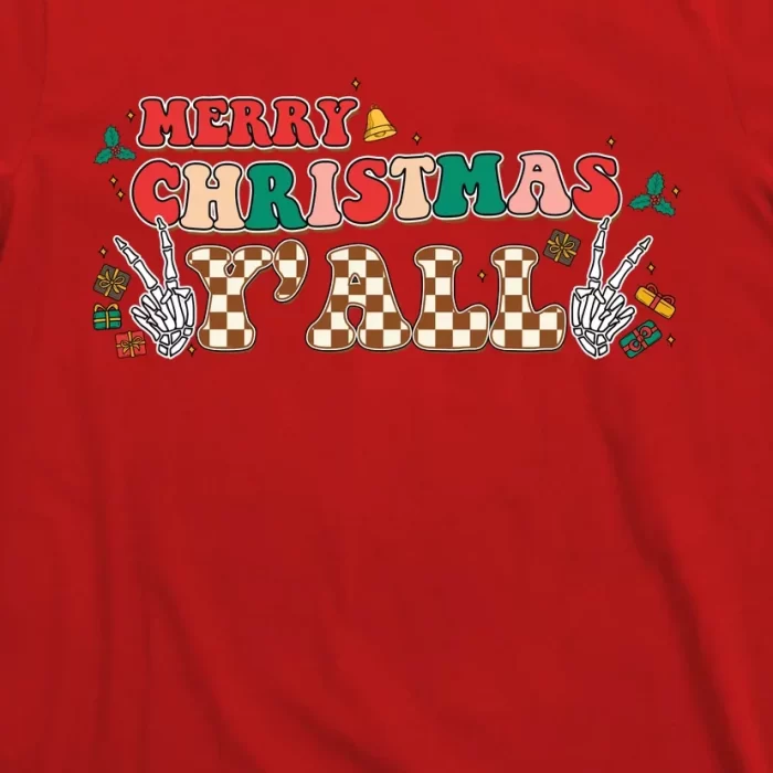 Merry Christmas YAll Rock T Shirt 3