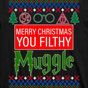 Merry Christmas Ya Filthy Muggle Ugly Sweater T Shirt 3