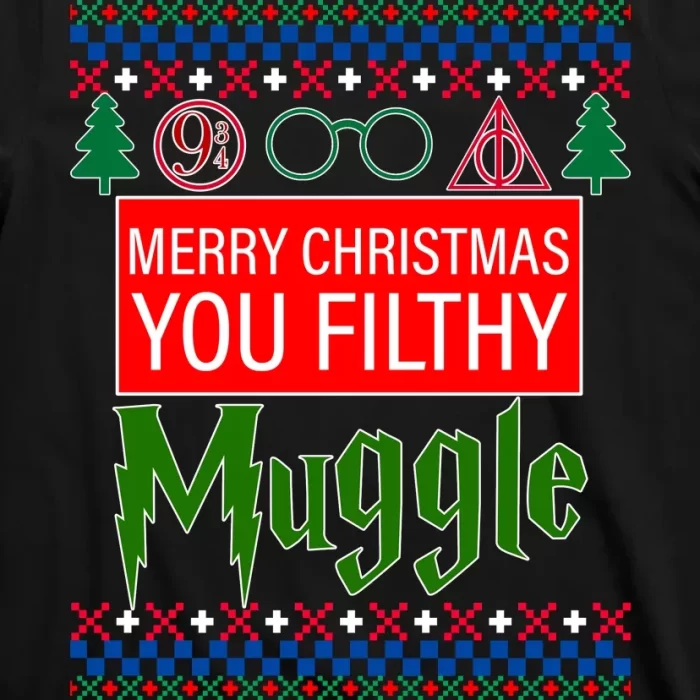 Merry Christmas Ya Filthy Muggle Ugly Sweater T Shirt 3