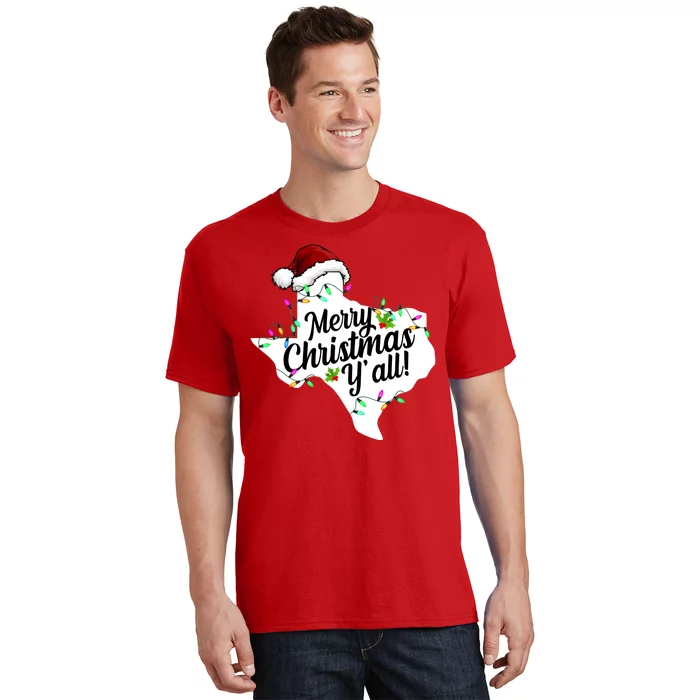 Merry-Christmas-Yall-Texas-State-T-Shirt-1 Merry Christmas Yall Texas State T Shirt 1