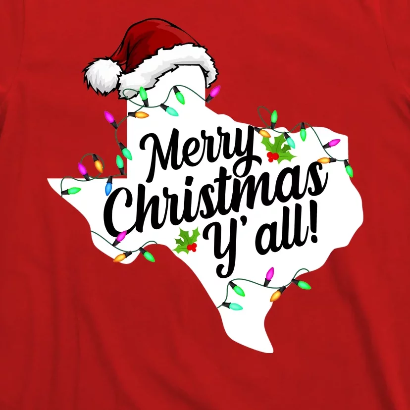 Merry-Christmas-Yall-Texas-State-T-Shirt-3 Merry Christmas Yall Texas State T Shirt 3