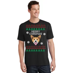 Merry Corgmas Ugly Christmas T Shirt 1