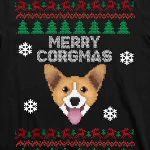 Merry Corgmas Ugly Christmas T Shirt 3