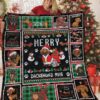 Merry Dachshundmas Christmas Fleece Blanket