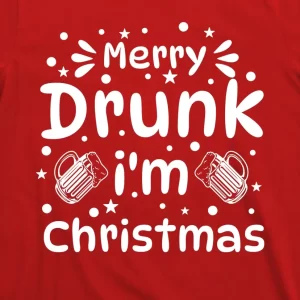 Merry Drunk Im Christmas Funny Holiday T Shirt 3