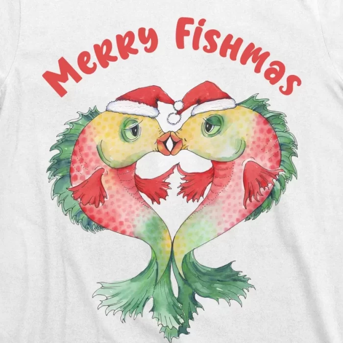 Merry FIshmas Cute Fish Christmas Gift T Shirt 3