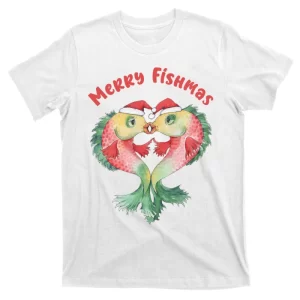 Merry FIshmas Cute Fish Christmas Gift T-Shirt