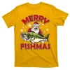 Merry Fishmas Christmas Fish Santa T-Shirt