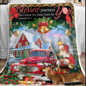 Merry Jolly Christmas Fleece Blanket