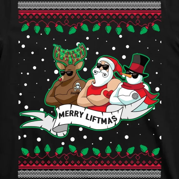 Merry Liftmas Funny Ugly Christmas Sweater T Shirt 3