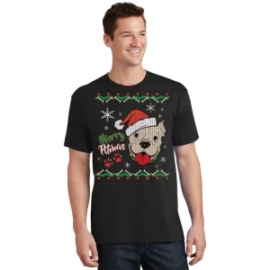 Merry Pitmas Ugly Christmas Sweater T Shirt 1