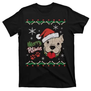 Merry Pitmas Ugly Christmas Sweater T-Shirt