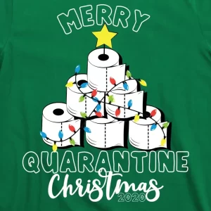 Merry Quarantine Christmas Toilet Paper Tree T Shirt 3