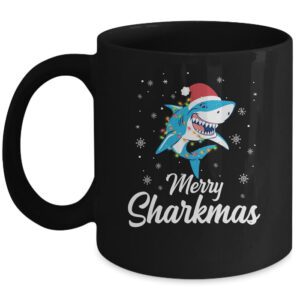 Merry Sharkmas Santa Christmas Sharks Lover Gift Mug