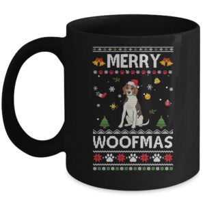Merry Woofmas Beagle Santa Reindeer Ugly Christmas Sweater Mug