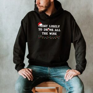 Most Likely To Drink All The Wine Family Matching Christmas Hoodie 2 4