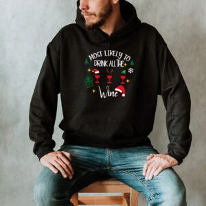 Most Likely To Drink All The Wine Family Matching Christmas Hoodie 2 5