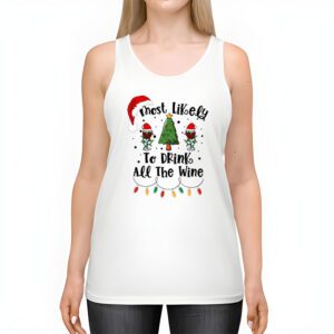 Most Likely To Drink All The Wine Family Matching Christmas Tank Top 2 2