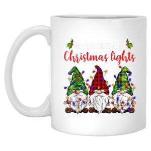 My Favorite Color Is Christmas Lights Gnomes Merry Christmas Mug