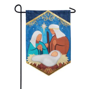 Nativity Applique Garden Flag