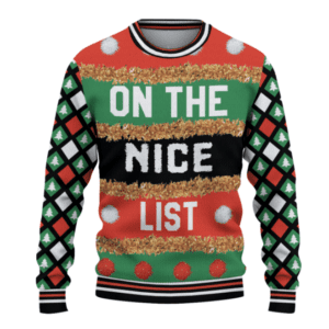 Naughty Or Nice Reversible Sequin Ugly Christmas Sweater