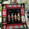 Nutcracker Merry Christmas Fleece Blanket