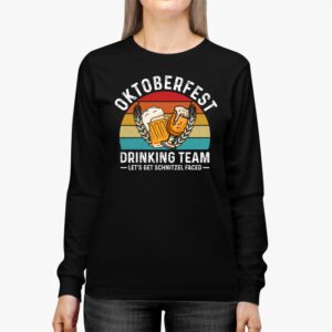 Oktoberfest Team Lets Get Schnitzel Faced German Men Women Longsleeve Tee 2 1