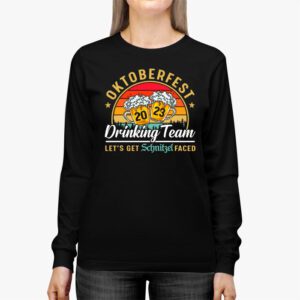 Oktoberfest Team Lets Get Schnitzel Faced German Men Women Longsleeve Tee 2 2