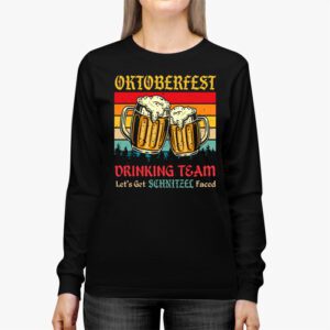 Oktoberfest Team Lets Get Schnitzel Faced German Men Women Longsleeve Tee 2 3