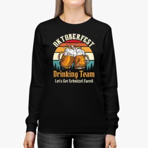 Oktoberfest Team Lets Get Schnitzel Faced German Men Women Longsleeve Tee 2