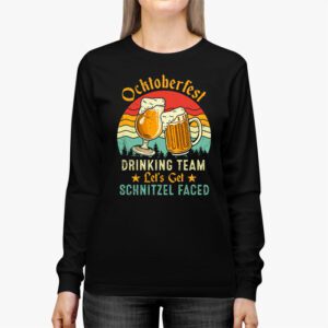 Oktoberfest Team Lets Get Schnitzel Faced German Men Women Longsleeve Tee 2 4