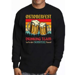 Oktoberfest Team Lets Get Schnitzel Faced German Men Women Longsleeve Tee 3 3