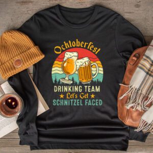 Oktoberfest Team Lets Get Schnitzel Faced German Men Women Longsleeve Tee