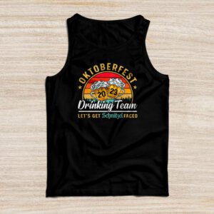 Oktoberfest Team Lets Get Schnitzel Faced German Men Women Tank Top