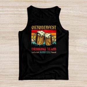 Oktoberfest Team Lets Get Schnitzel Faced German Men Women Tank Top