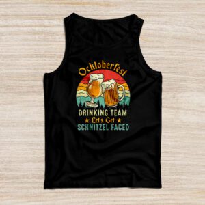 Oktoberfest Team Lets Get Schnitzel Faced German Men Women Tank Top