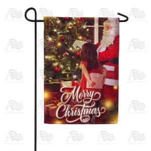 On Santa's Nice List Garden Flag