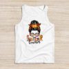 One Thankful Teacher Funny Messy Bun Fall Thanksgiving Women Tank Top