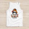 One Thankful Teacher Funny Messy Bun Fall Thanksgiving Women Tank Top