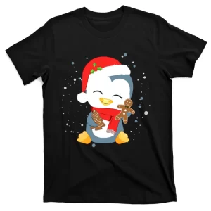 Penguin Christmas Tree Lights Merry Christmas Xmas T-Shirt